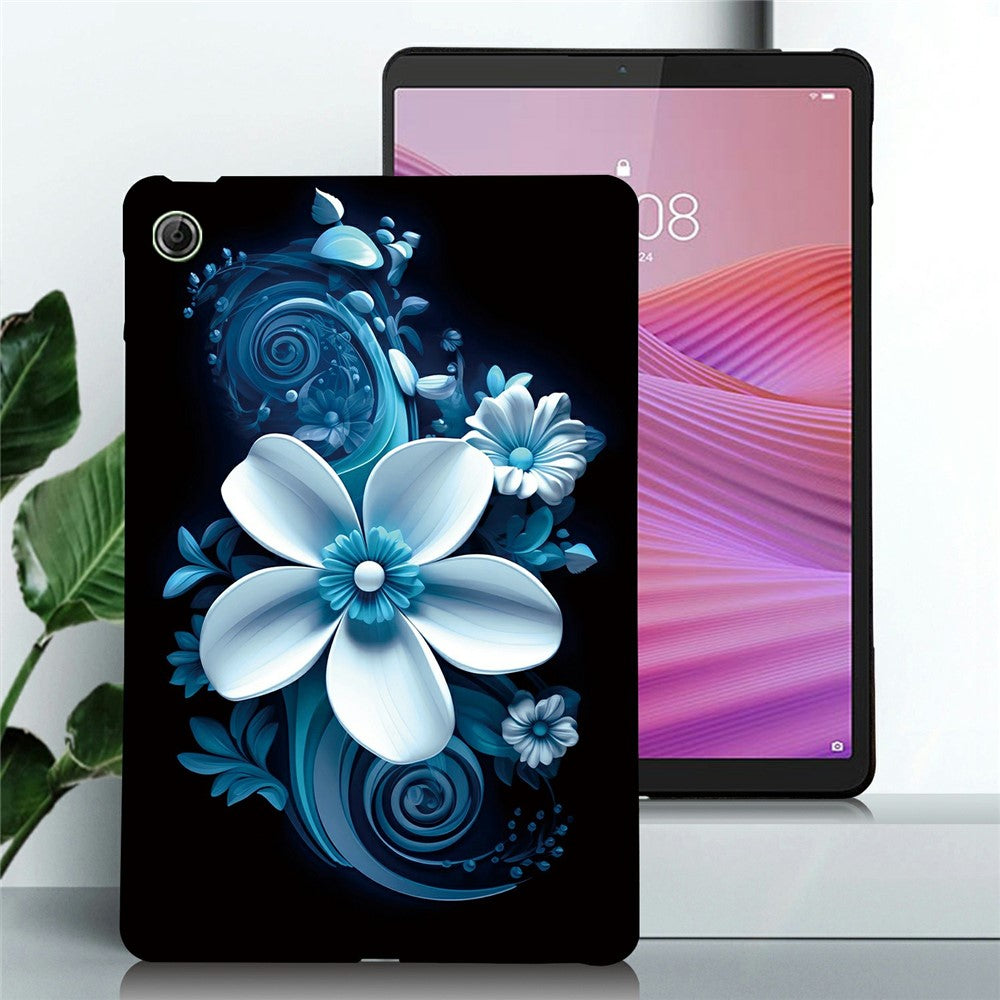 For Lenovo Tab K9 Case Pattern Printing Slim Soft TPU Tablet Cover - Black Orchid