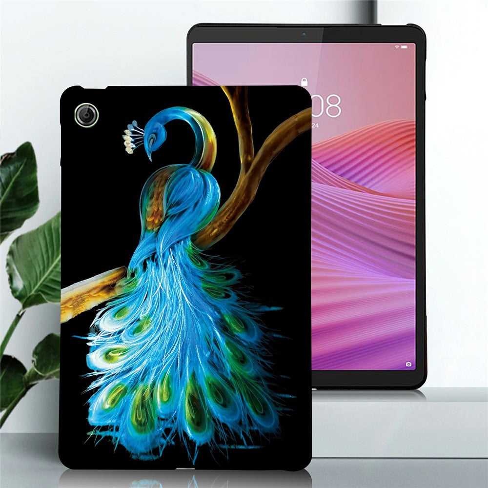 For Lenovo Tab K9 Case Pattern Printing Slim Soft TPU Tablet Cover - Peacock