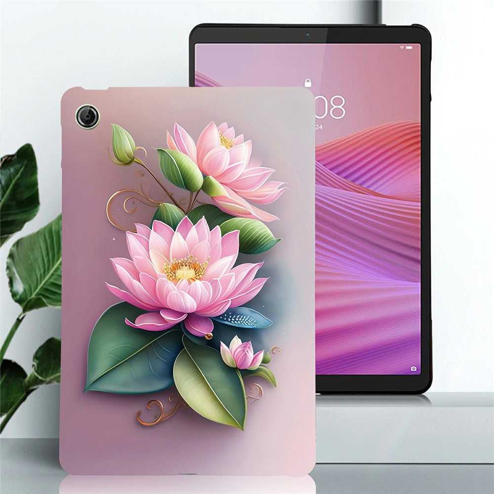 For Lenovo Tab K9 Case Pattern Printing Slim Soft TPU Tablet Cover - Lotus