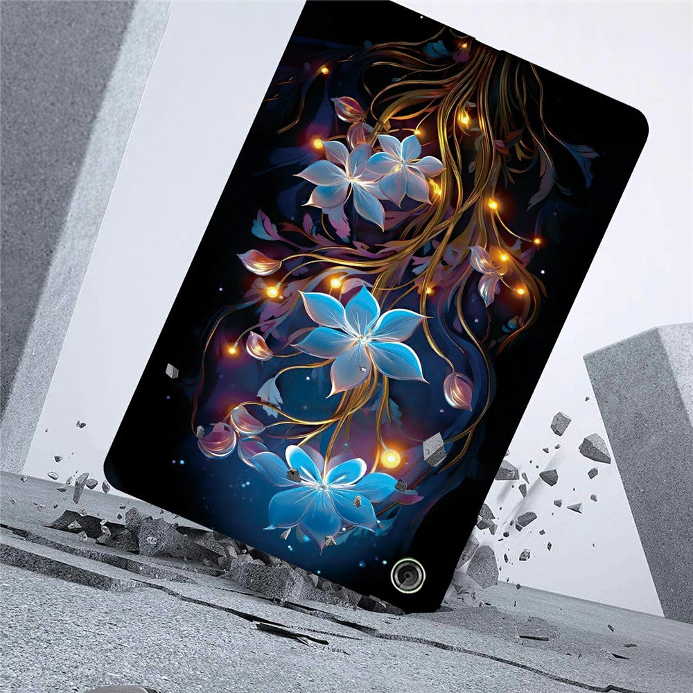 For Lenovo Tab K9 Case Pattern Printing Slim Soft TPU Tablet Cover - Small Lantern Flower