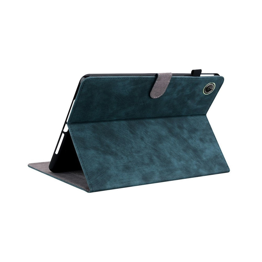 For Lenovo Tab K9 Case Tiger Imprint Anti-Scratch PU Leather Tablet Cover - Blue