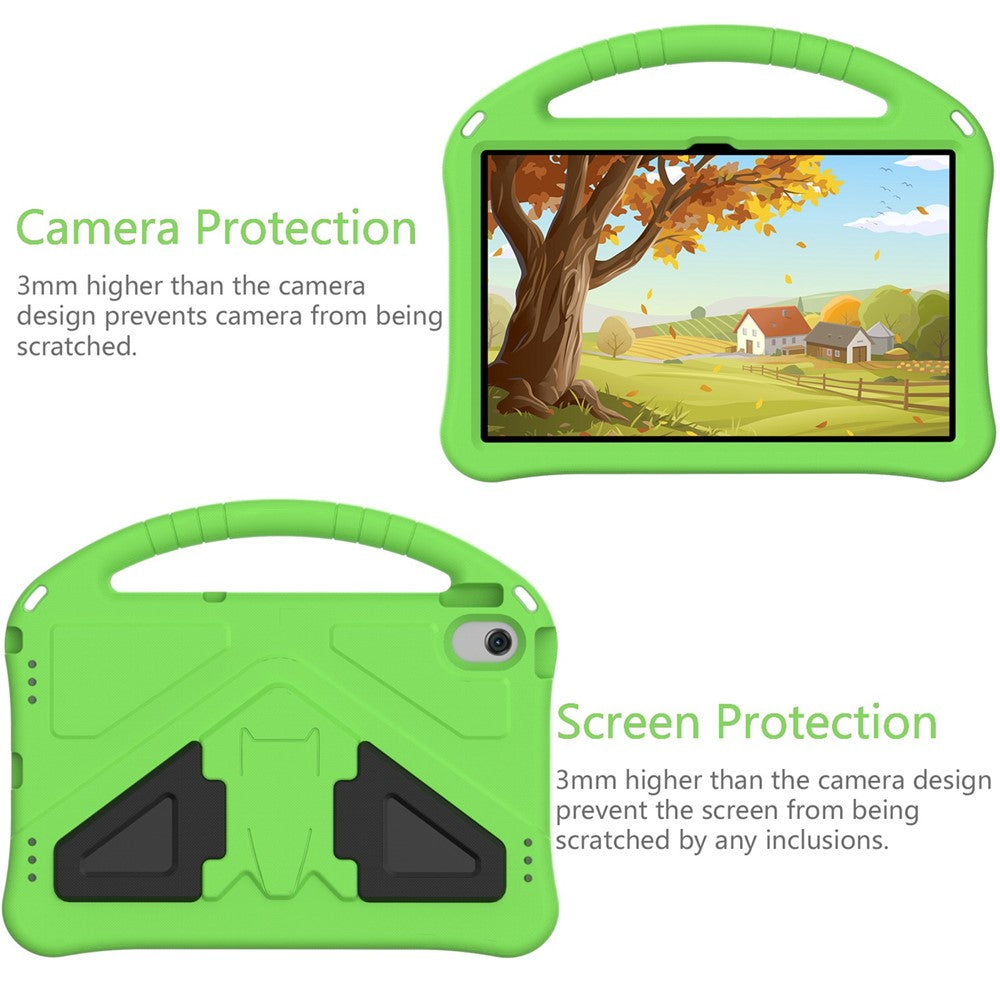 For Lenovo Tab M10 Plus (3rd Gen) / Xiaoxin Pad 2022 10.6 inch Anti-scratch EVA Tablet Case with Kickstand Design and Handle - Green