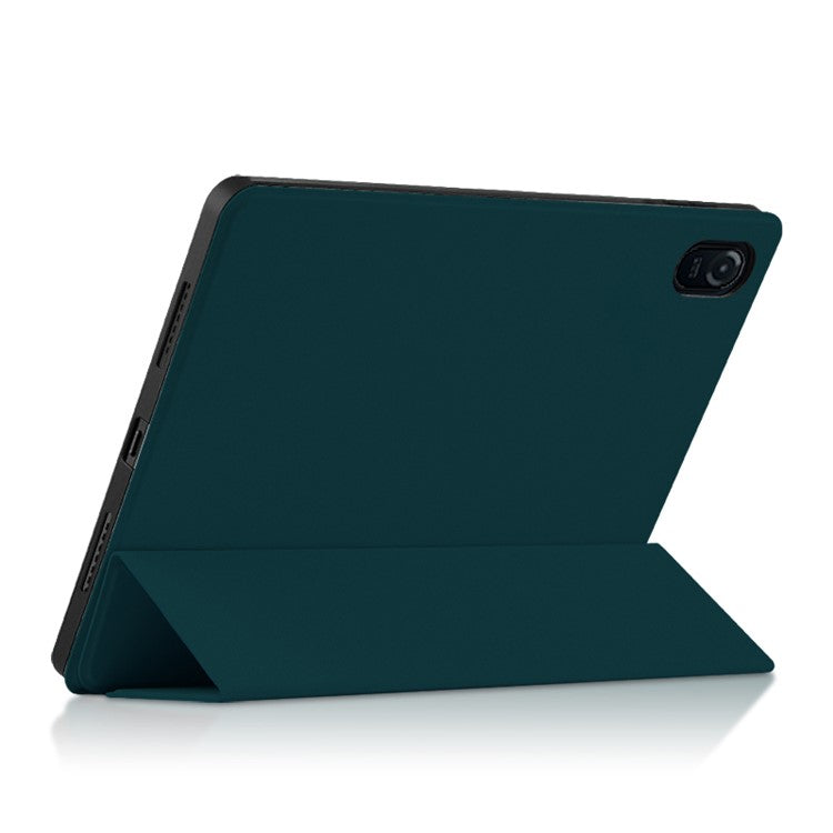 For Honor Pad 8 Protective Cover TPU+PU Leather Anti-Drop Case Shockproof Skin-Touch Tablet Case with Three-fold Stand - Green