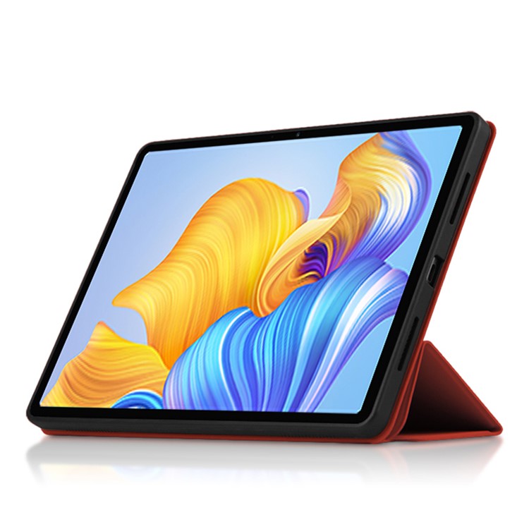 For Honor Pad 8 Protective Cover TPU+PU Leather Anti-Drop Case Shockproof Skin-Touch Tablet Case with Three-fold Stand - Orange