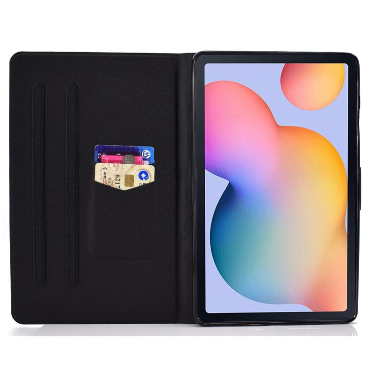 For Samsung Galaxy Tab A7 10.4 (2020) / (2022) T500 / T505 PU Leather Case Pattern Printing Stand Cover - Cat / Tiger