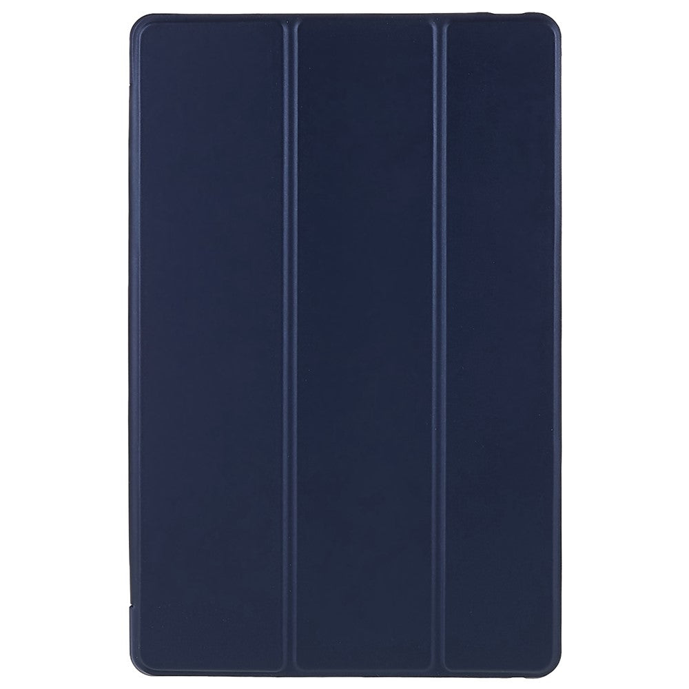 For Lenovo Tab M10 Plus (3rd Gen) / Xiaoxin Pad 2022 10.6 inch Folio Flip Full Protection Leather Tablet Case Inner Honeycomb Design Anti-scratch Cover with Tri-fold Stand - Dark Blue
