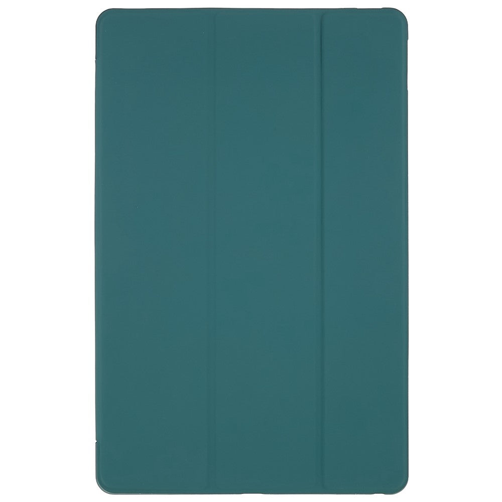 For Lenovo Tab M10 Plus (3rd Gen) / Xiaoxin Pad 2022 10.6 inch Folio Flip Full Protection Leather Tablet Case Inner Honeycomb Design Anti-scratch Cover with Tri-fold Stand - Blackish Green