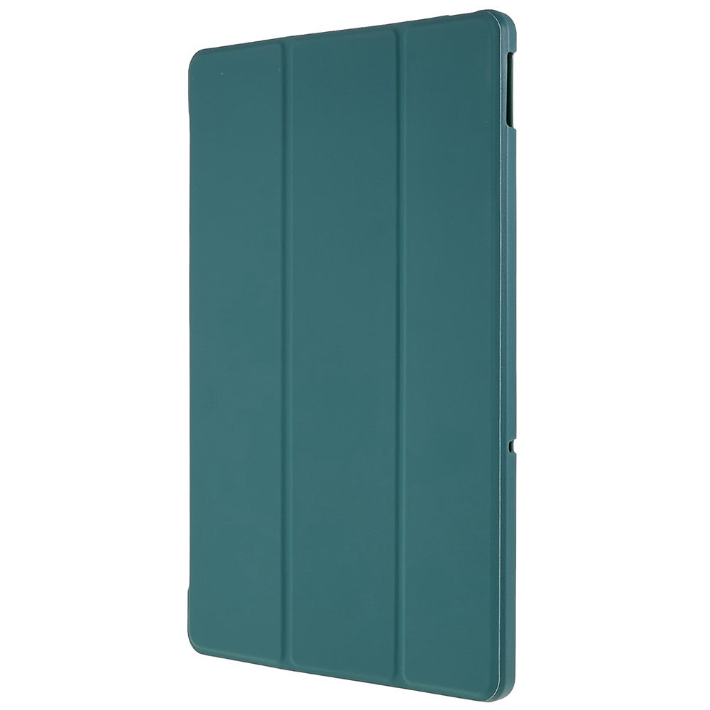 For Lenovo Tab M10 Plus (3rd Gen) / Xiaoxin Pad 2022 10.6 inch Folio Flip Full Protection Leather Tablet Case Inner Honeycomb Design Anti-scratch Cover with Tri-fold Stand - Blackish Green