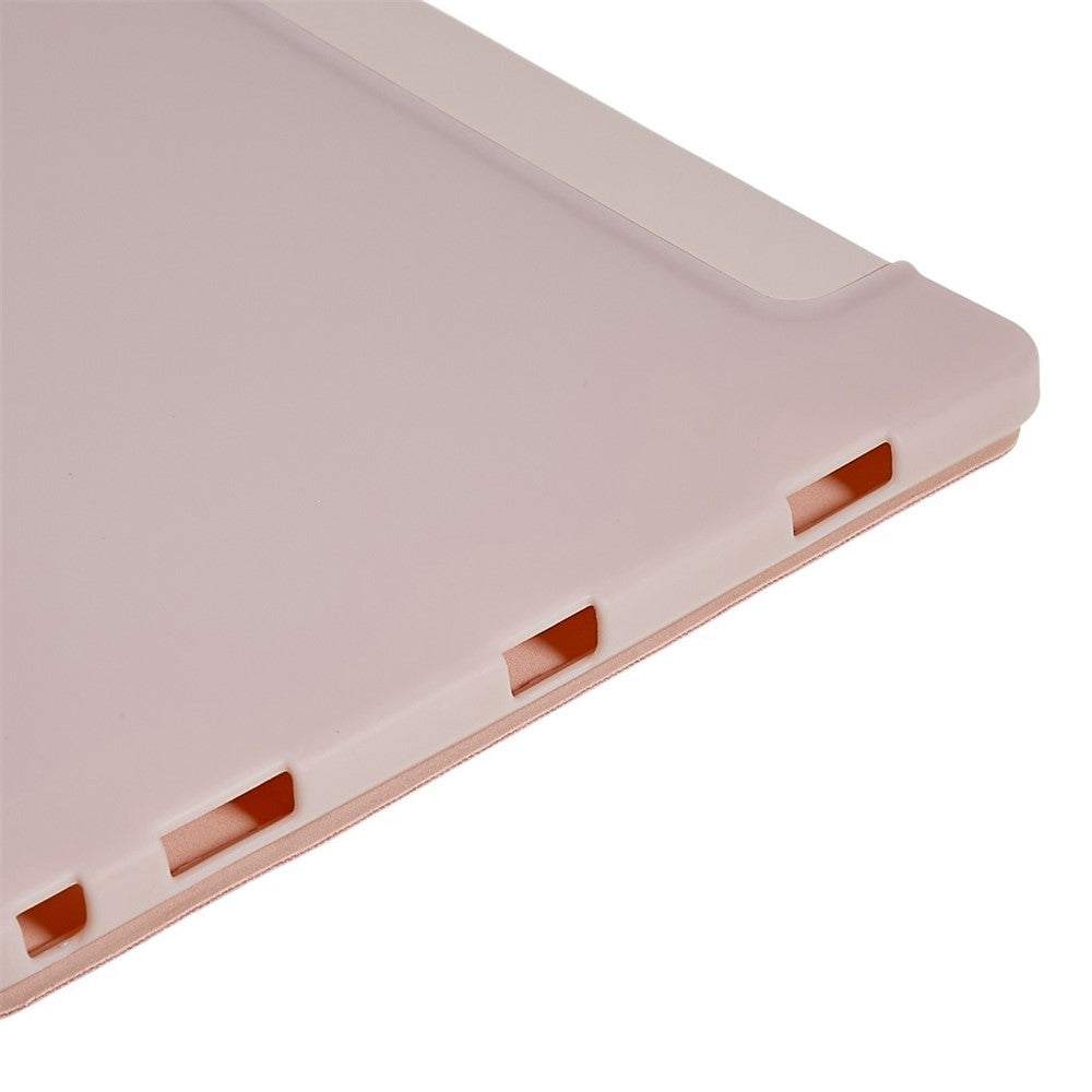 For Lenovo Tab M10 Plus (3rd Gen) / Xiaoxin Pad 2022 10.6 inch Folio Flip Full Protection Leather Tablet Case Inner Honeycomb Design Anti-scratch Cover with Tri-fold Stand - Pink