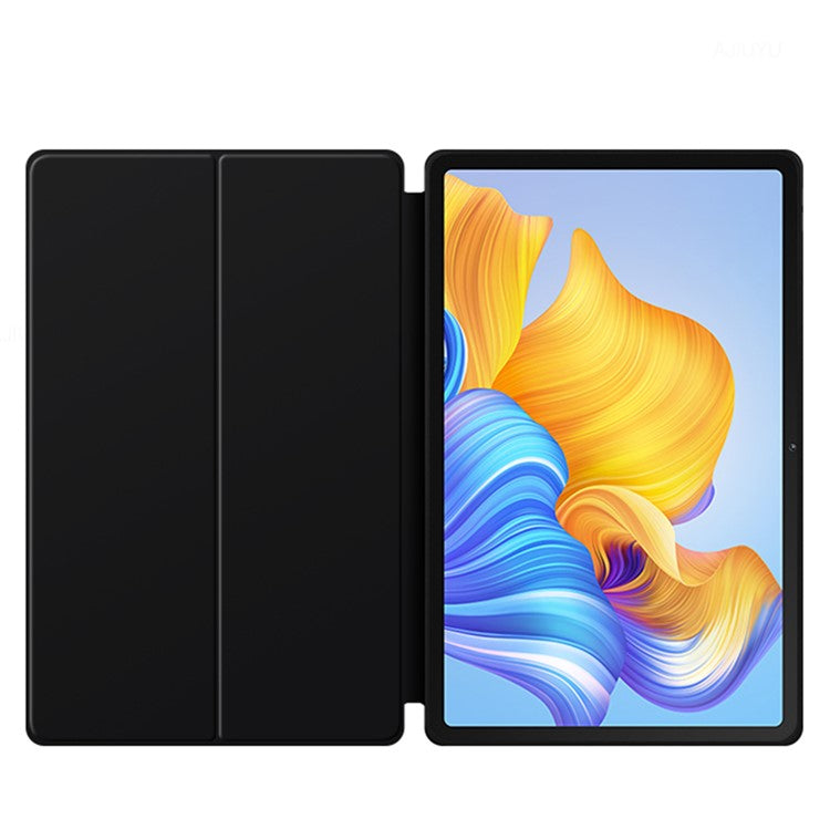 For Honor Pad 8 Folio PU Leather Cover Full Protection Folding Stand Shell - Black