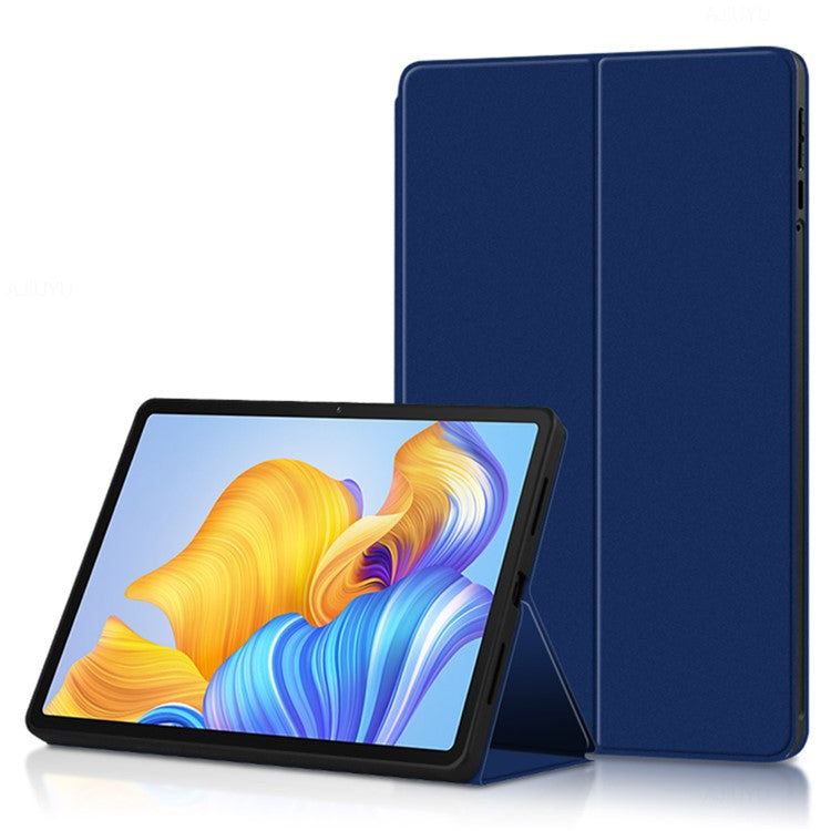 For Honor Pad 8 Folio PU Leather Cover Full Protection Folding Stand Shell - Blue