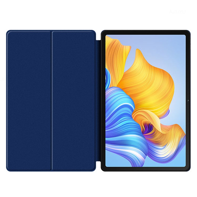 For Honor Pad 8 Folio PU Leather Cover Full Protection Folding Stand Shell - Blue