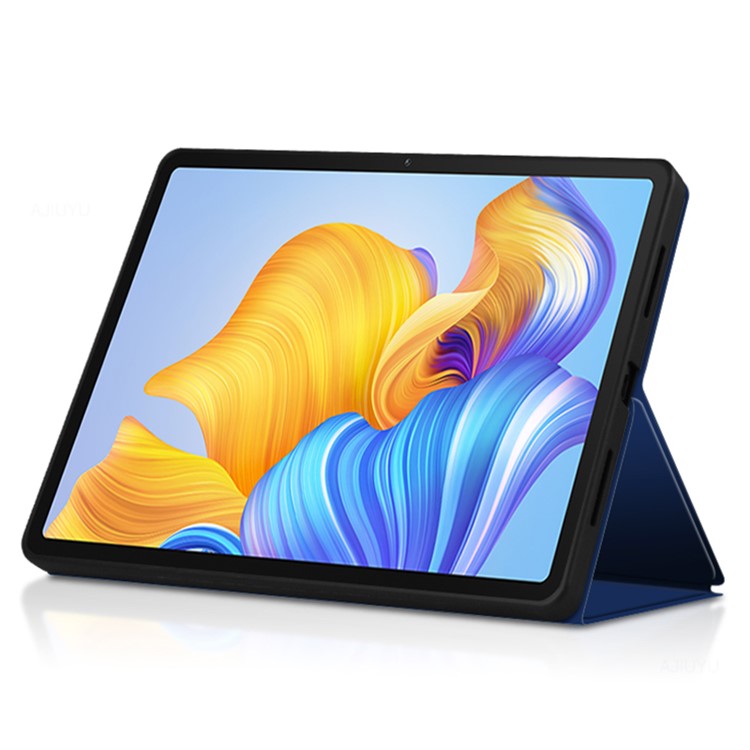 For Honor Pad 8 Folio PU Leather Cover Full Protection Folding Stand Shell - Blue