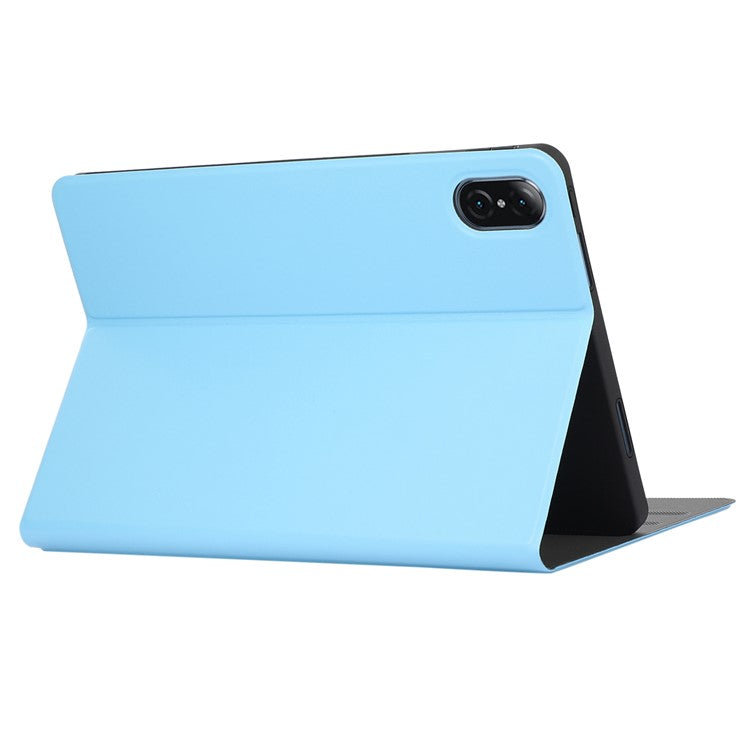 For Honor Pad 8 12-inch PU Leather Cover Folio Foldable Stand Shockproof Protective Case - Sky Blue