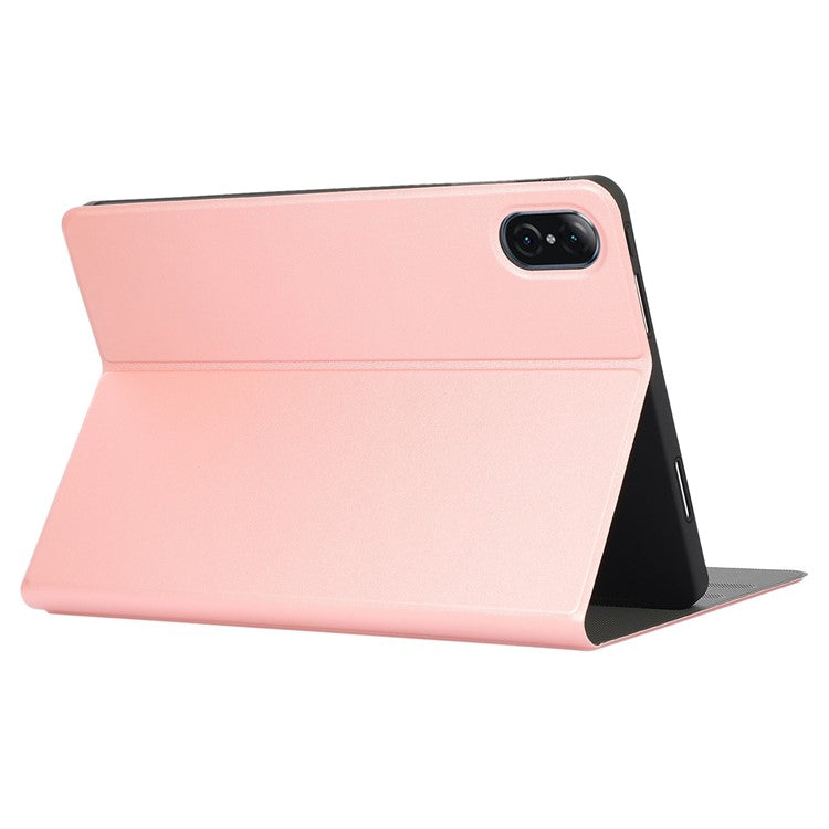 For Honor Pad 8 12-inch PU Leather Cover Folio Foldable Stand Shockproof Protective Case - Rose Gold