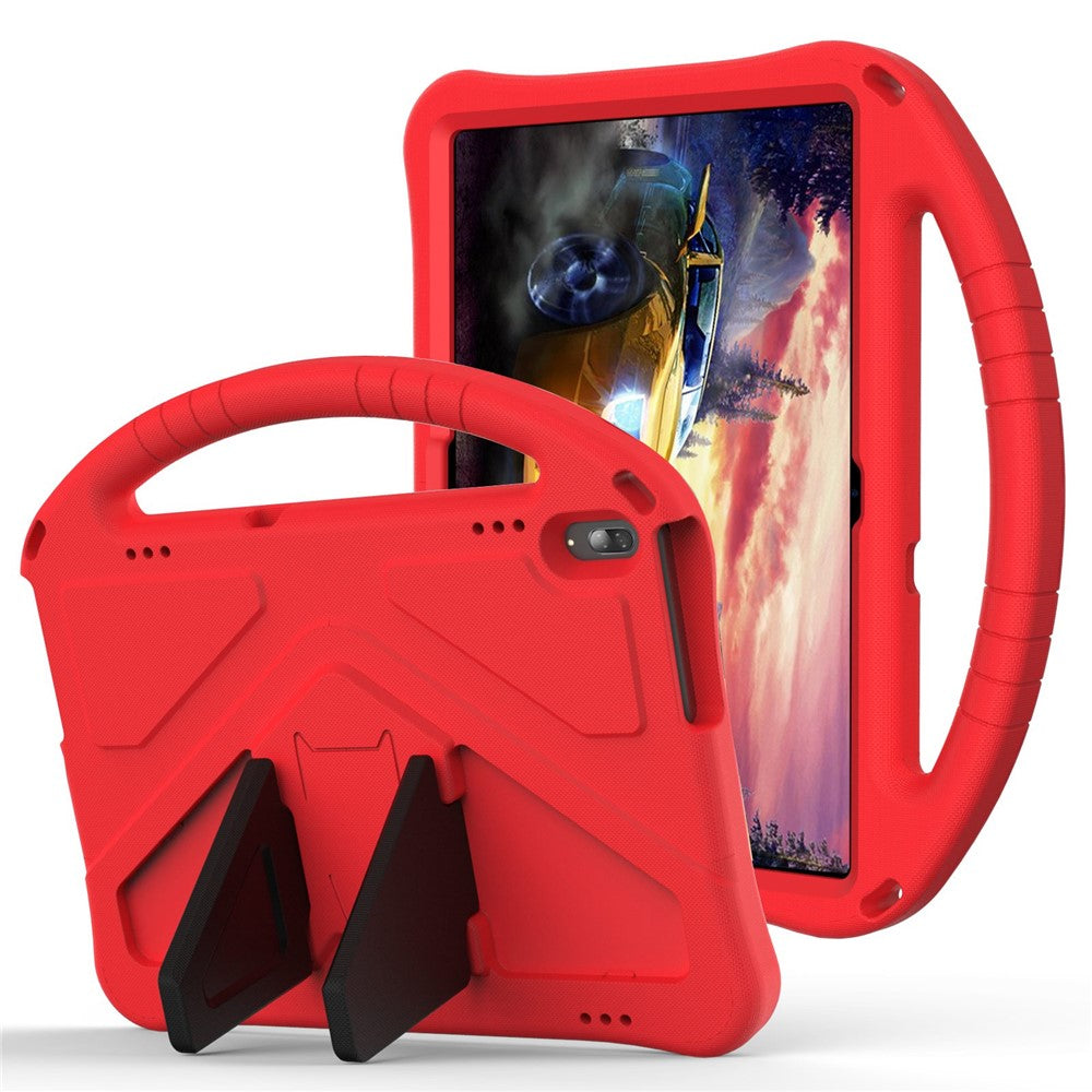 For Lenovo Tab M10 TB-X605F / X505F EVA Tablet Case Drop-proof Kickstand Protective Cover with Handle Grip - Red