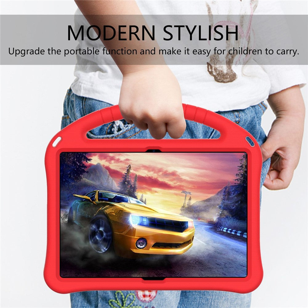 For Lenovo Tab M10 TB-X605F / X505F EVA Tablet Case Drop-proof Kickstand Protective Cover with Handle Grip - Red