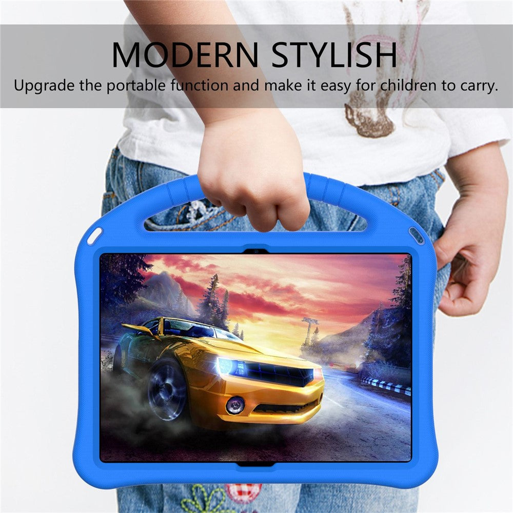 For Lenovo Tab M10 TB-X605F / X505F EVA Tablet Case Drop-proof Kickstand Protective Cover with Handle Grip - Blue