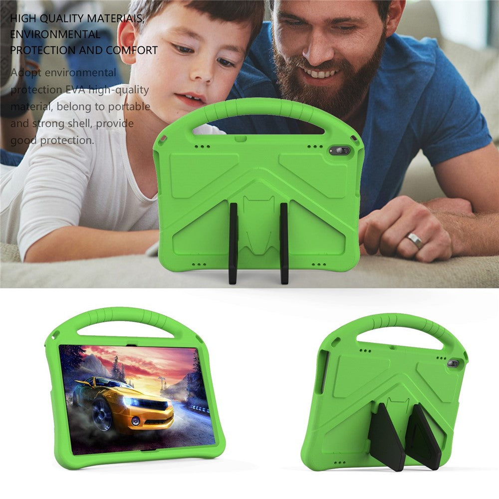 For Lenovo Tab M10 TB-X605F / X505F EVA Tablet Case Drop-proof Kickstand Protective Cover with Handle Grip - Green