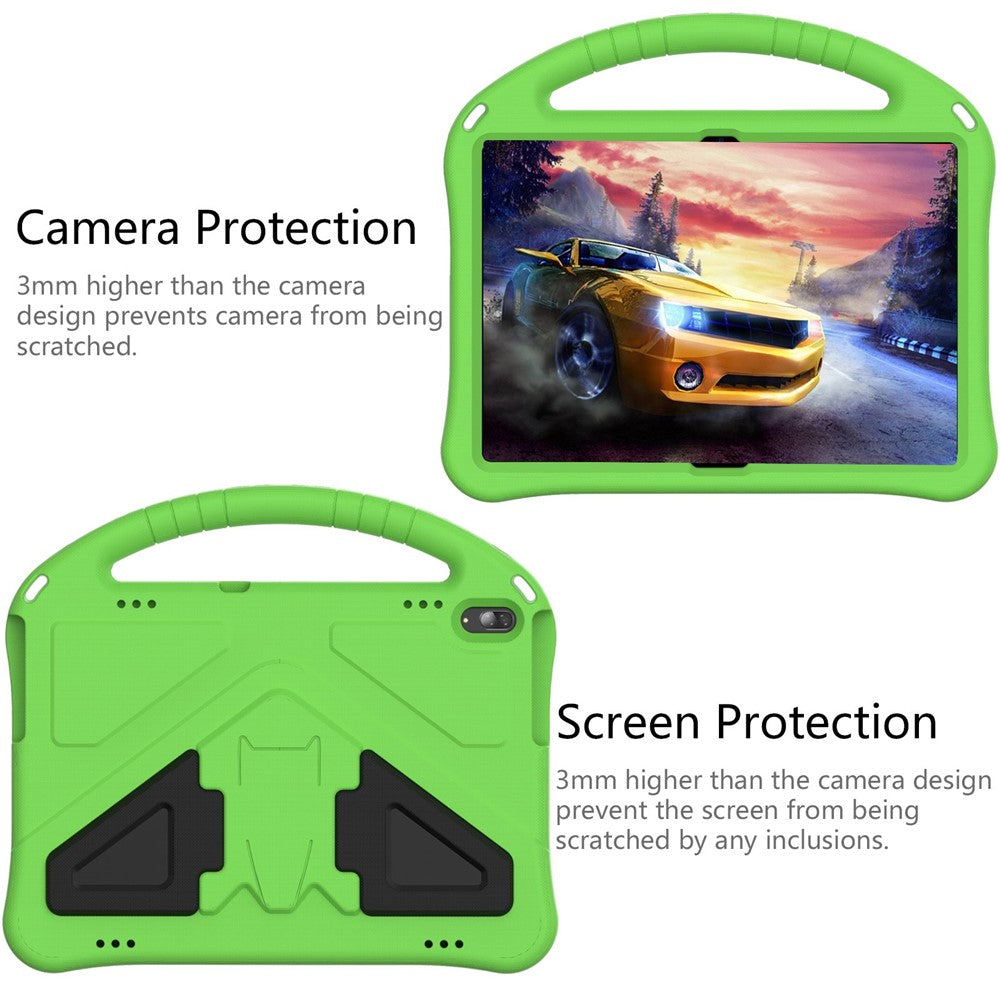 For Lenovo Tab M10 TB-X605F / X505F EVA Tablet Case Drop-proof Kickstand Protective Cover with Handle Grip - Green