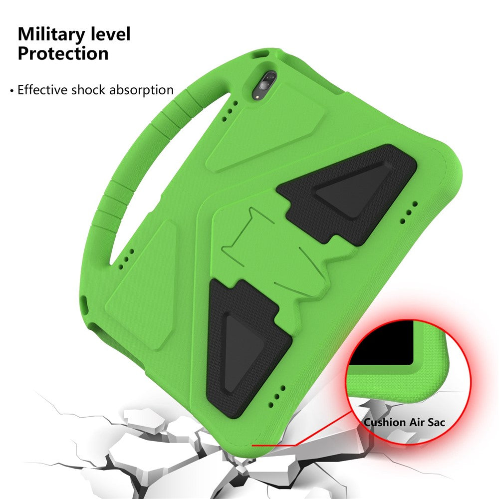 For Lenovo Tab M10 TB-X605F / X505F EVA Tablet Case Drop-proof Kickstand Protective Cover with Handle Grip - Green