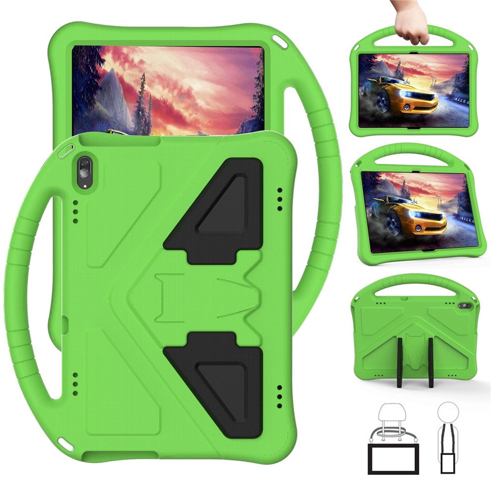 For Lenovo Tab M10 TB-X605F / X505F EVA Tablet Case Drop-proof Kickstand Protective Cover with Handle Grip - Green