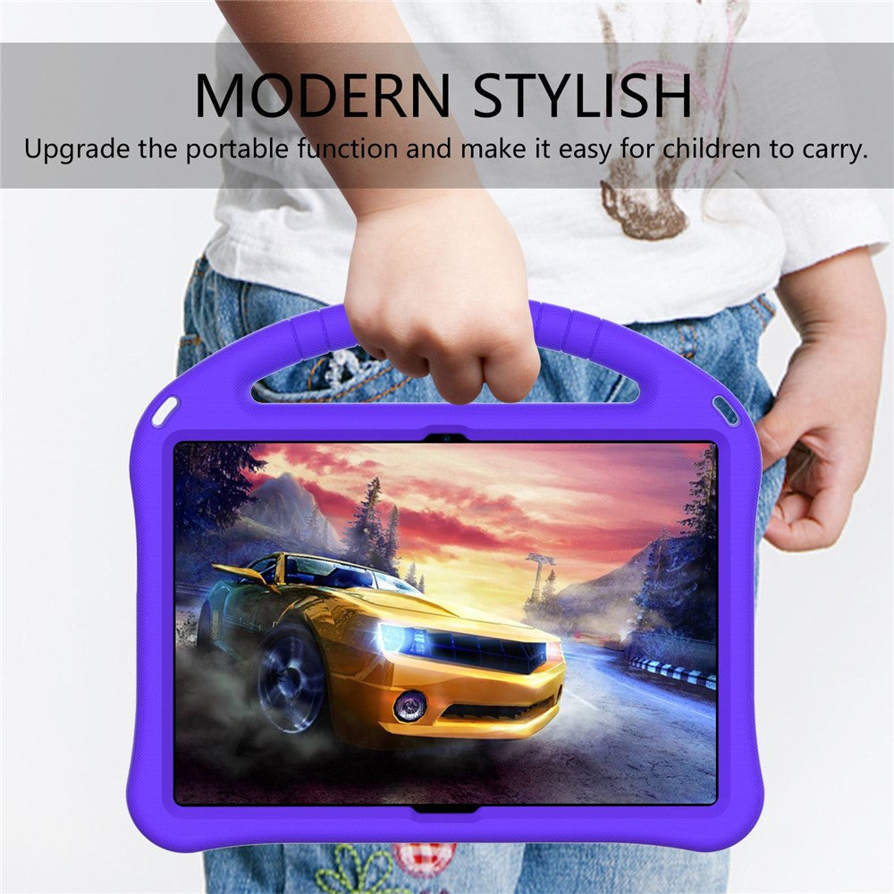 For Lenovo Tab M10 TB-X605F / X505F EVA Tablet Case Drop-proof Kickstand Protective Cover with Handle Grip - Purple