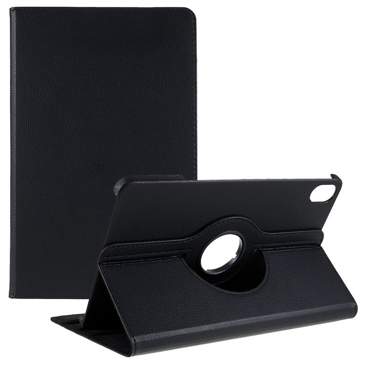 For Honor Pad 8 Drop-proof Anti-shock Leather Tablet Case 360-degree Rotating Protective Cover with Stand - Black