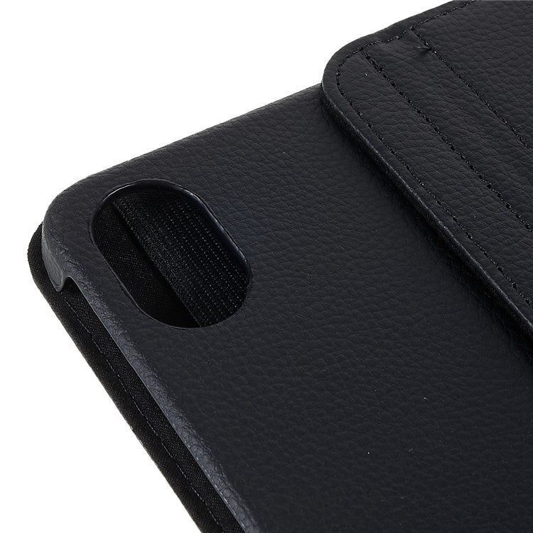 For Honor Pad 8 Drop-proof Anti-shock Leather Tablet Case 360-degree Rotating Protective Cover with Stand - Black