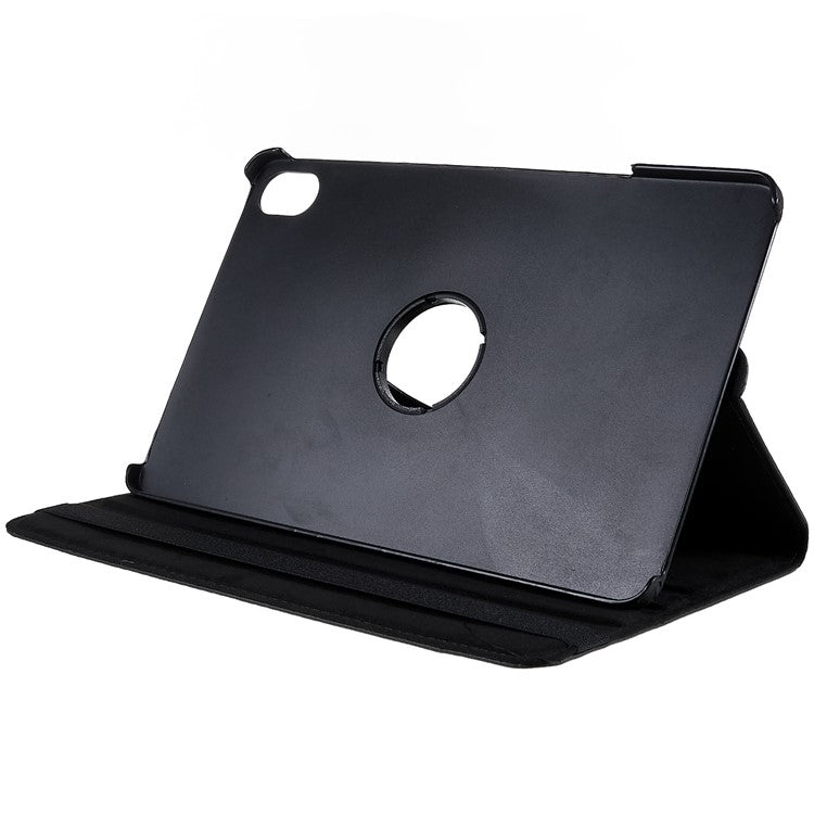 For Honor Pad 8 Drop-proof Anti-shock Leather Tablet Case 360-degree Rotating Protective Cover with Stand - Black