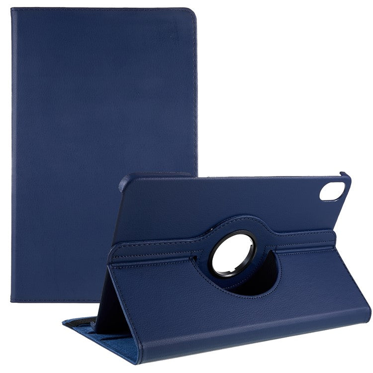 For Honor Pad 8 Drop-proof Anti-shock Leather Tablet Case 360-degree Rotating Protective Cover with Stand - Dark Blue