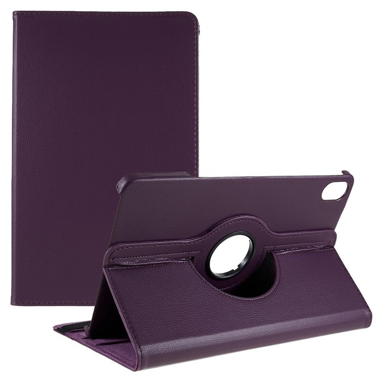 For Honor Pad 8 Drop-proof Anti-shock Leather Tablet Case 360-degree Rotating Protective Cover with Stand - Purple