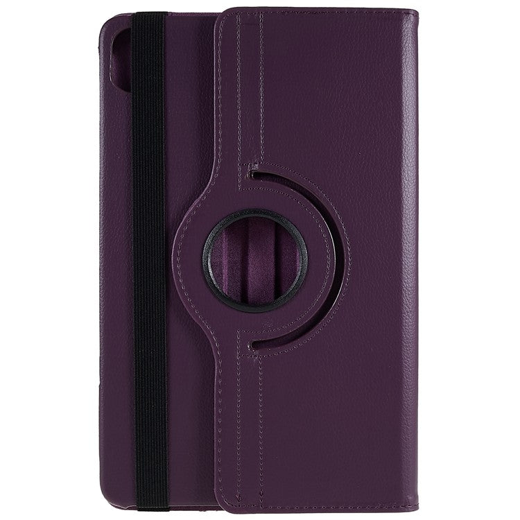For Honor Pad 8 Drop-proof Anti-shock Leather Tablet Case 360-degree Rotating Protective Cover with Stand - Purple