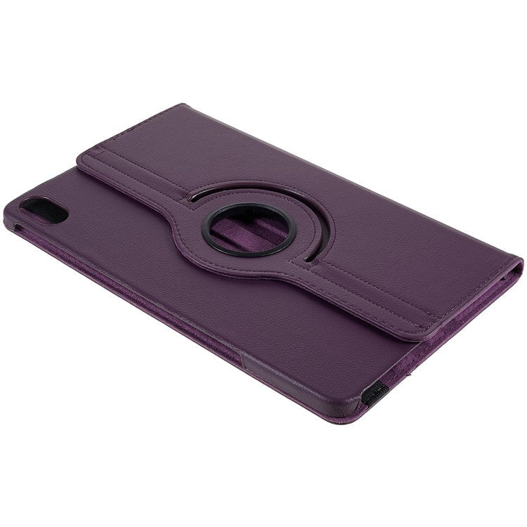 For Honor Pad 8 Drop-proof Anti-shock Leather Tablet Case 360-degree Rotating Protective Cover with Stand - Purple