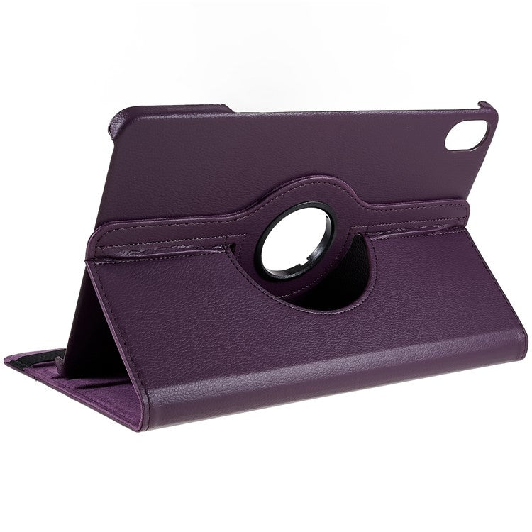 For Honor Pad 8 Drop-proof Anti-shock Leather Tablet Case 360-degree Rotating Protective Cover with Stand - Purple