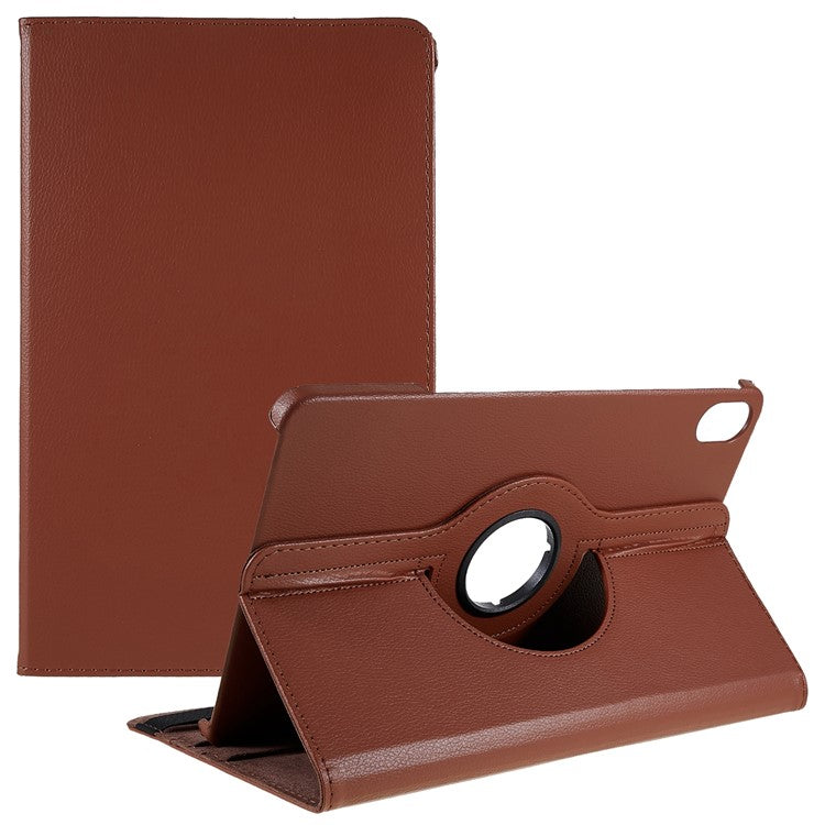 For Honor Pad 8 Drop-proof Anti-shock Leather Tablet Case 360-degree Rotating Protective Cover with Stand - Brown