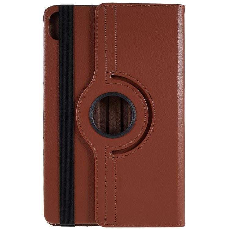 For Honor Pad 8 Drop-proof Anti-shock Leather Tablet Case 360-degree Rotating Protective Cover with Stand - Brown