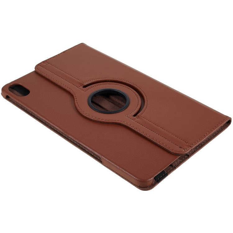 For Honor Pad 8 Drop-proof Anti-shock Leather Tablet Case 360-degree Rotating Protective Cover with Stand - Brown