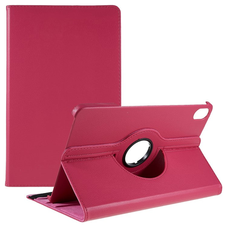 For Honor Pad 8 Drop-proof Anti-shock Leather Tablet Case 360-degree Rotating Protective Cover with Stand - Rose