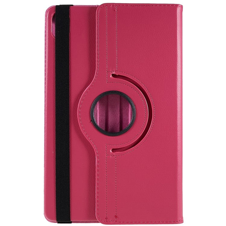 For Honor Pad 8 Drop-proof Anti-shock Leather Tablet Case 360-degree Rotating Protective Cover with Stand - Rose