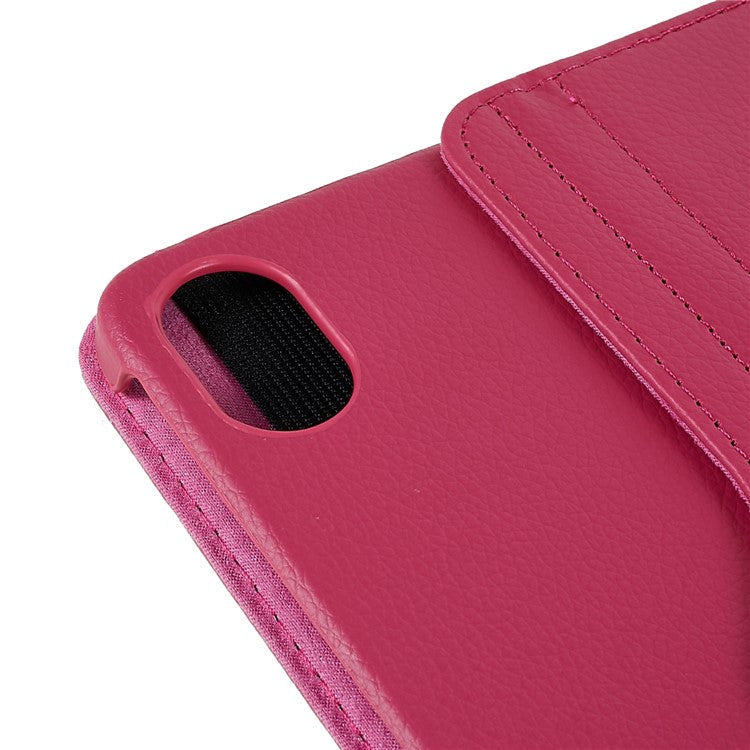 For Honor Pad 8 Drop-proof Anti-shock Leather Tablet Case 360-degree Rotating Protective Cover with Stand - Rose