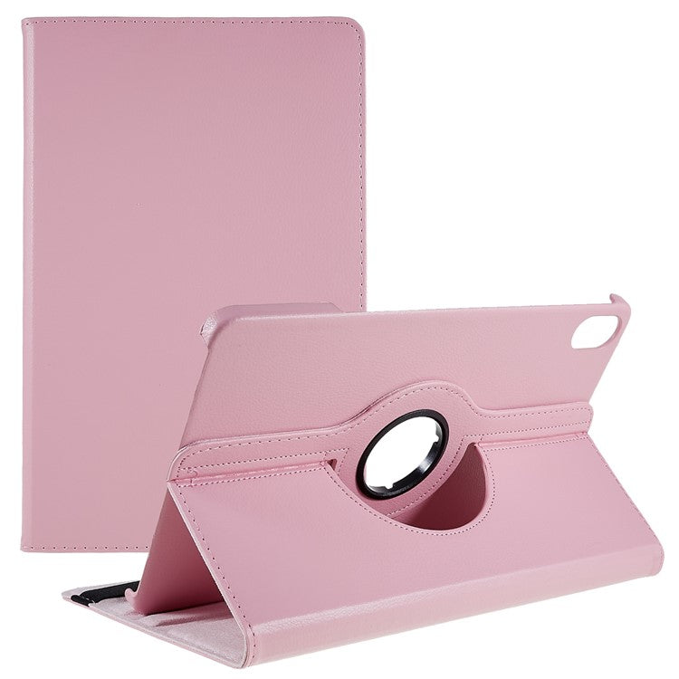 For Honor Pad 8 Drop-proof Anti-shock Leather Tablet Case 360-degree Rotating Protective Cover with Stand - Pink