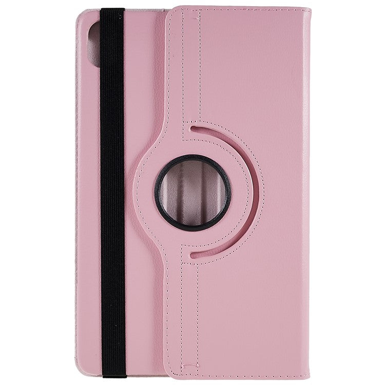 For Honor Pad 8 Drop-proof Anti-shock Leather Tablet Case 360-degree Rotating Protective Cover with Stand - Pink
