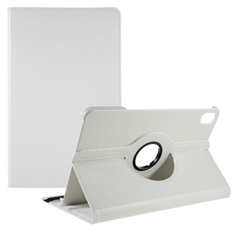 For Honor Pad 8 Drop-proof Anti-shock Leather Tablet Case 360-degree Rotating Protective Cover with Stand - White