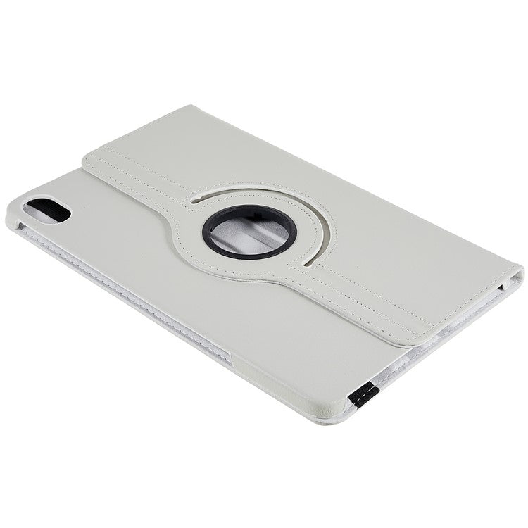 For Honor Pad 8 Drop-proof Anti-shock Leather Tablet Case 360-degree Rotating Protective Cover with Stand - White