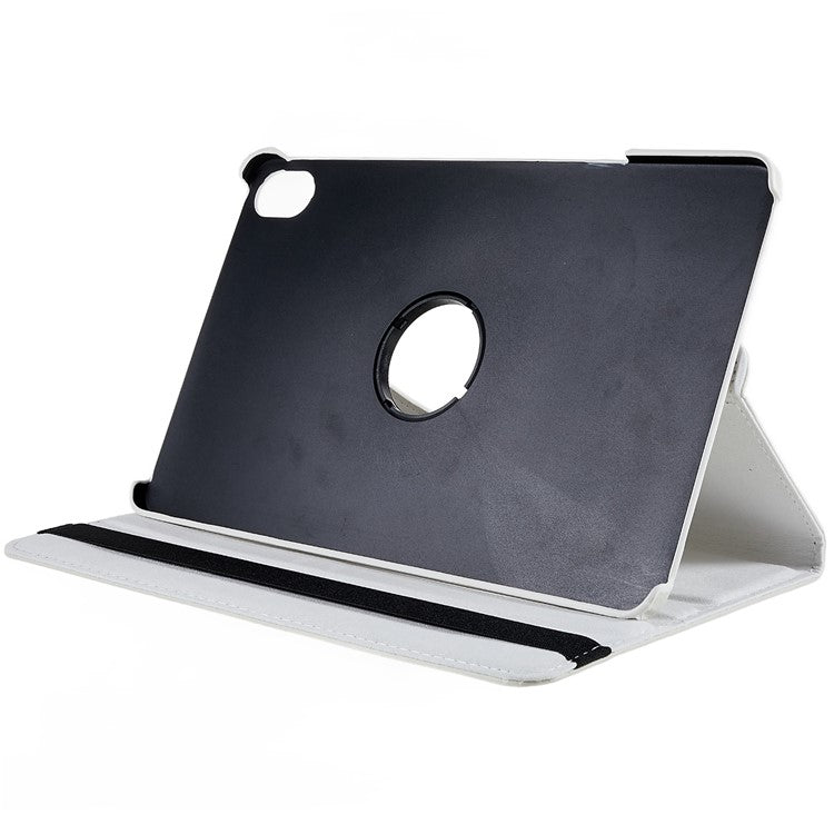 For Honor Pad 8 Drop-proof Anti-shock Leather Tablet Case 360-degree Rotating Protective Cover with Stand - White