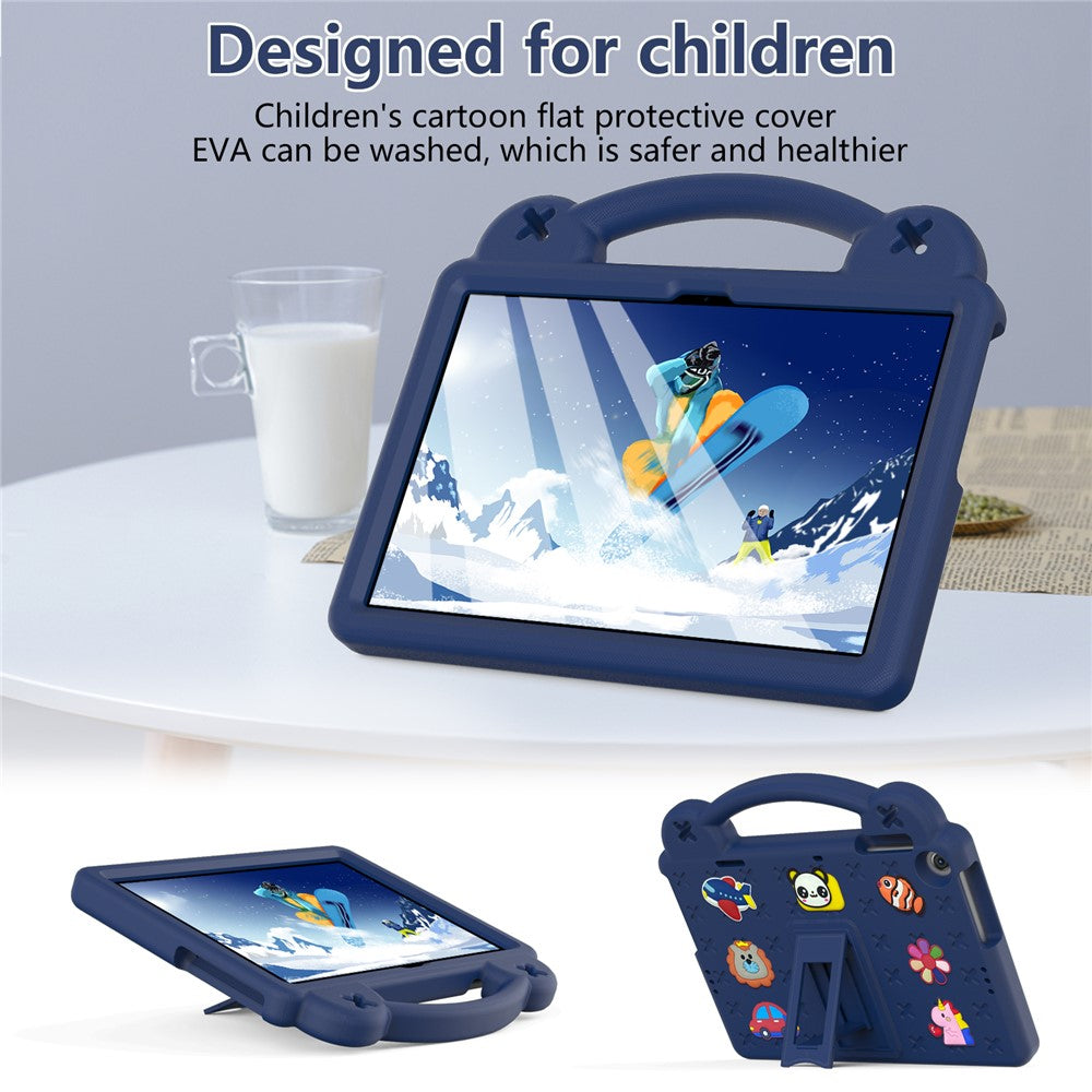 For Lenovo Tab M10 (Gen 3) TB-328FU / TB-328XU EVA Case Protective Tablet Cover Portable Handle with Kickstand - Navy Blue
