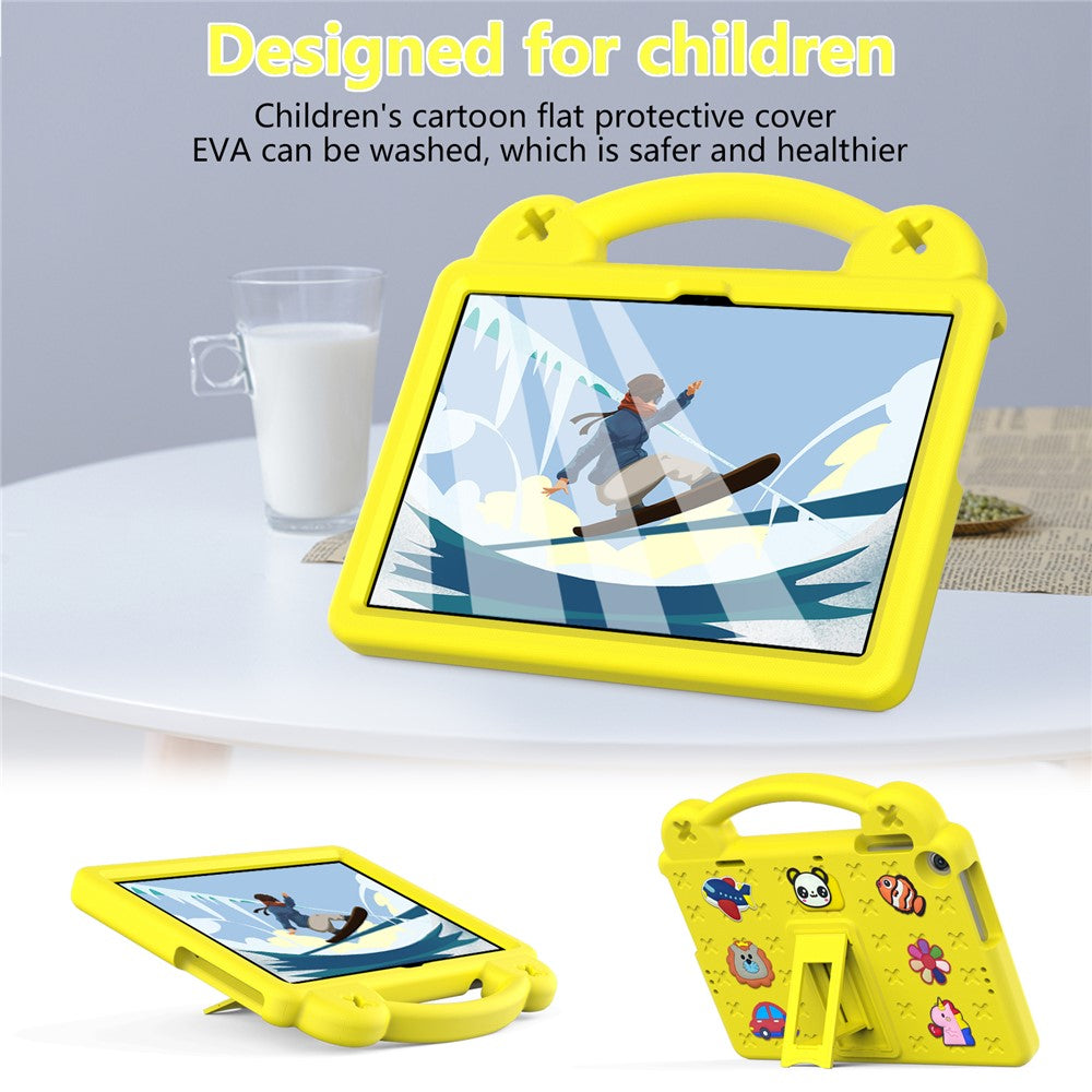For Lenovo Tab M10 (Gen 3) TB-328FU / TB-328XU EVA Case Protective Tablet Cover Portable Handle with Kickstand - Yellow