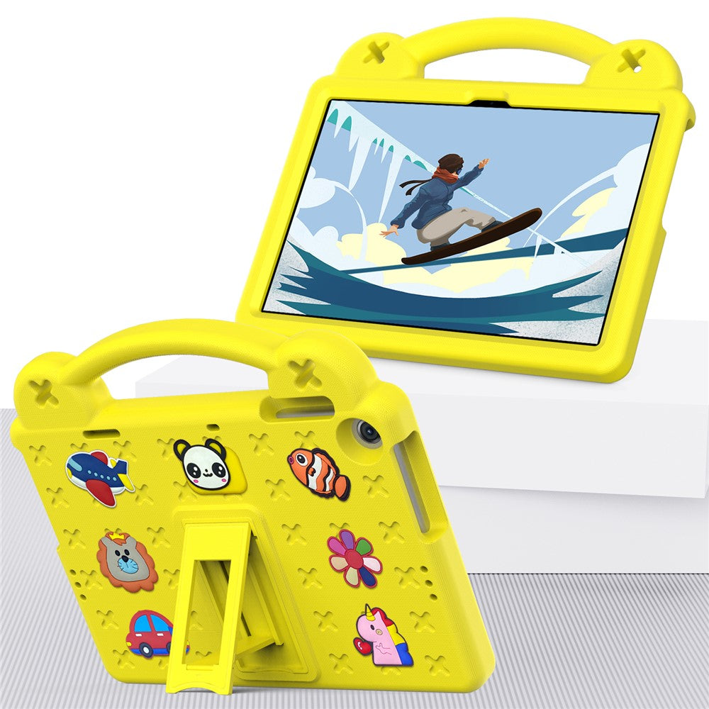 For Lenovo Tab M10 (Gen 3) TB-328FU / TB-328XU EVA Case Protective Tablet Cover Portable Handle with Kickstand - Yellow