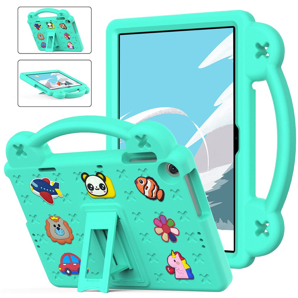 For Lenovo Tab M10 (Gen 3) TB-328FU / TB-328XU EVA Case Protective Tablet Cover Portable Handle with Kickstand - Green